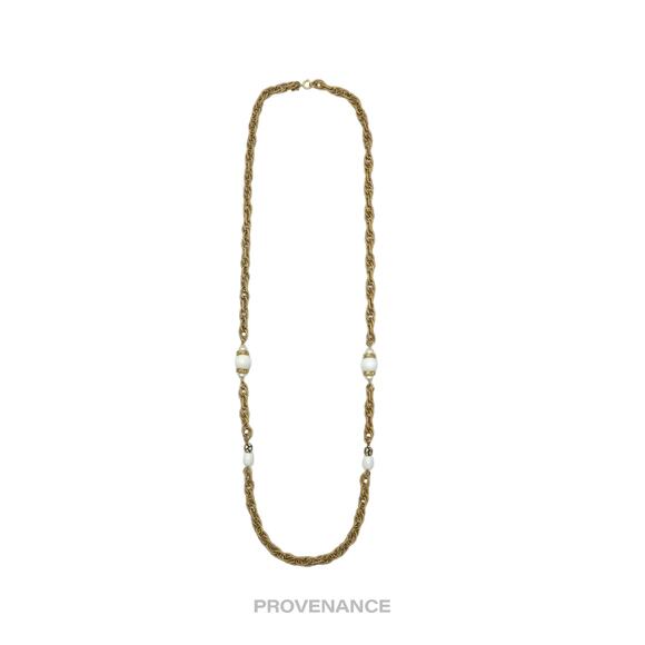 🔴 Givenchy Large Pearl Gold Chain - Picture 1 of 8